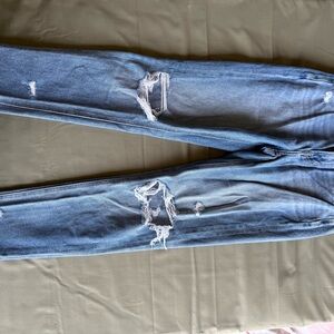 American Eagle Outfitters Blue Distressed Skinny Jeans